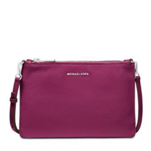 Michael Kors Pebble Leather Double Pouch Crossbody - Picture 2 of 11